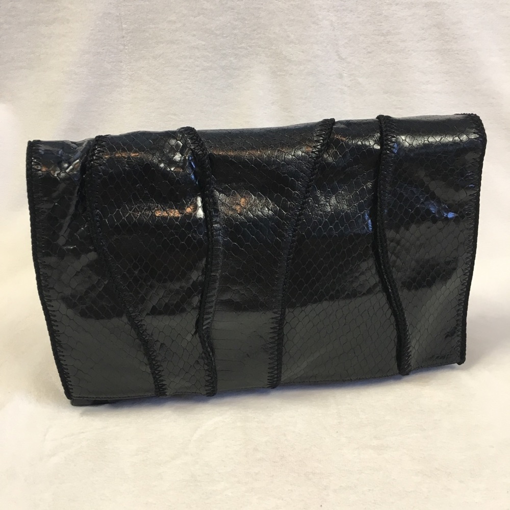 Sharif Embossed Leather Clutch